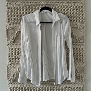 Nordstrom BP Chambray White Long Sleeve Top